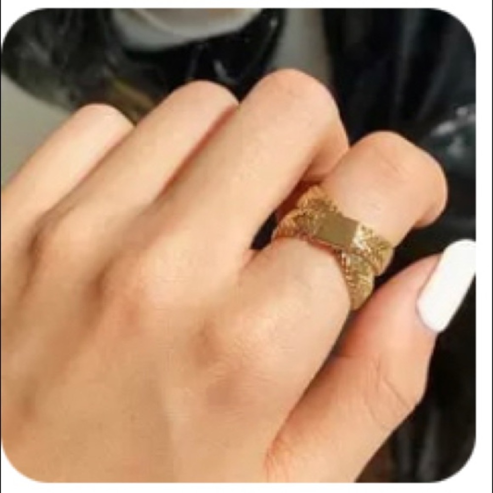 Gold plated multilayered ring - Picture 1 of 6